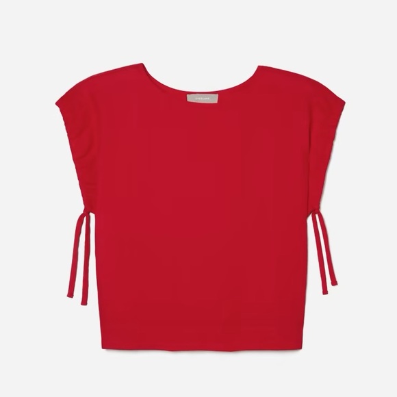 Everlane The Drawstring Tunic Goji Berry Size Medium - Picture 3 of 7